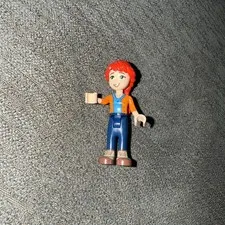 Lego New Friends Mia Adult Dark Azure Shirt Orange Sweater Minifigure