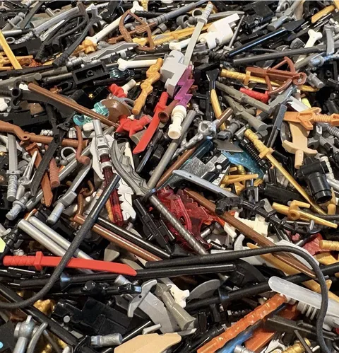 Lego Bulk Minifigure Weapons 50 Pcs Lot Star Wars Vintage Minecraft Ninjago