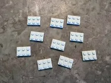 LEGO Parts Lot (10) , 2x3 White Plate , Part# 3021