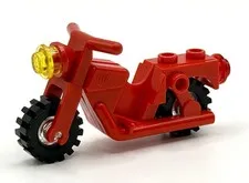 LEGO Red Motorcycle Town with Trans-Clear Wheels with Black Tires inv.572
