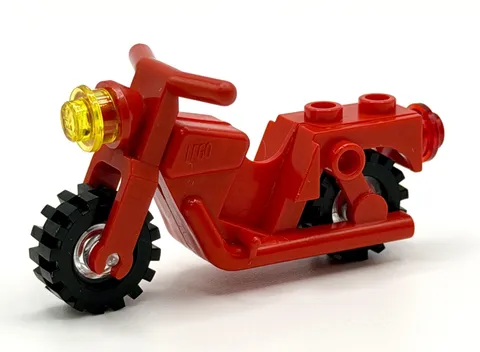 LEGO Red Motorcycle Town with Trans-Clear Wheels with Black Tires inv.572