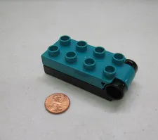 Lego Duplo TIPPER HINGE & CONNECTOR PIECE Black Teal 13355 & 16686 Parts Hinged