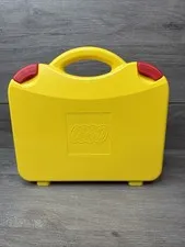 Lego Carrying Case Brief Case Storage Container Yellow With Moveable Dividers