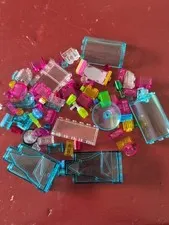LEGO Lot of Clear Colors Building Pieces From Various Building Sets EUC