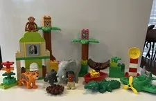 LEGO Duplo 10804 Jungle Set – 2 Figures, Tiger, Elephants, Croc, Monkey & More *