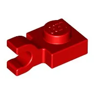 LEGO Part 6019 - Red Plate Special 1 x 1 with Clip Horizontal [Thick U Clip]