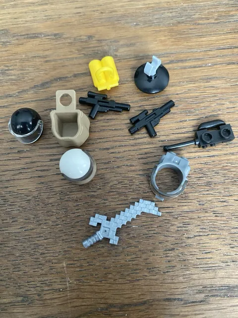 lot of 10 lego minifigures Assorted Accessories!