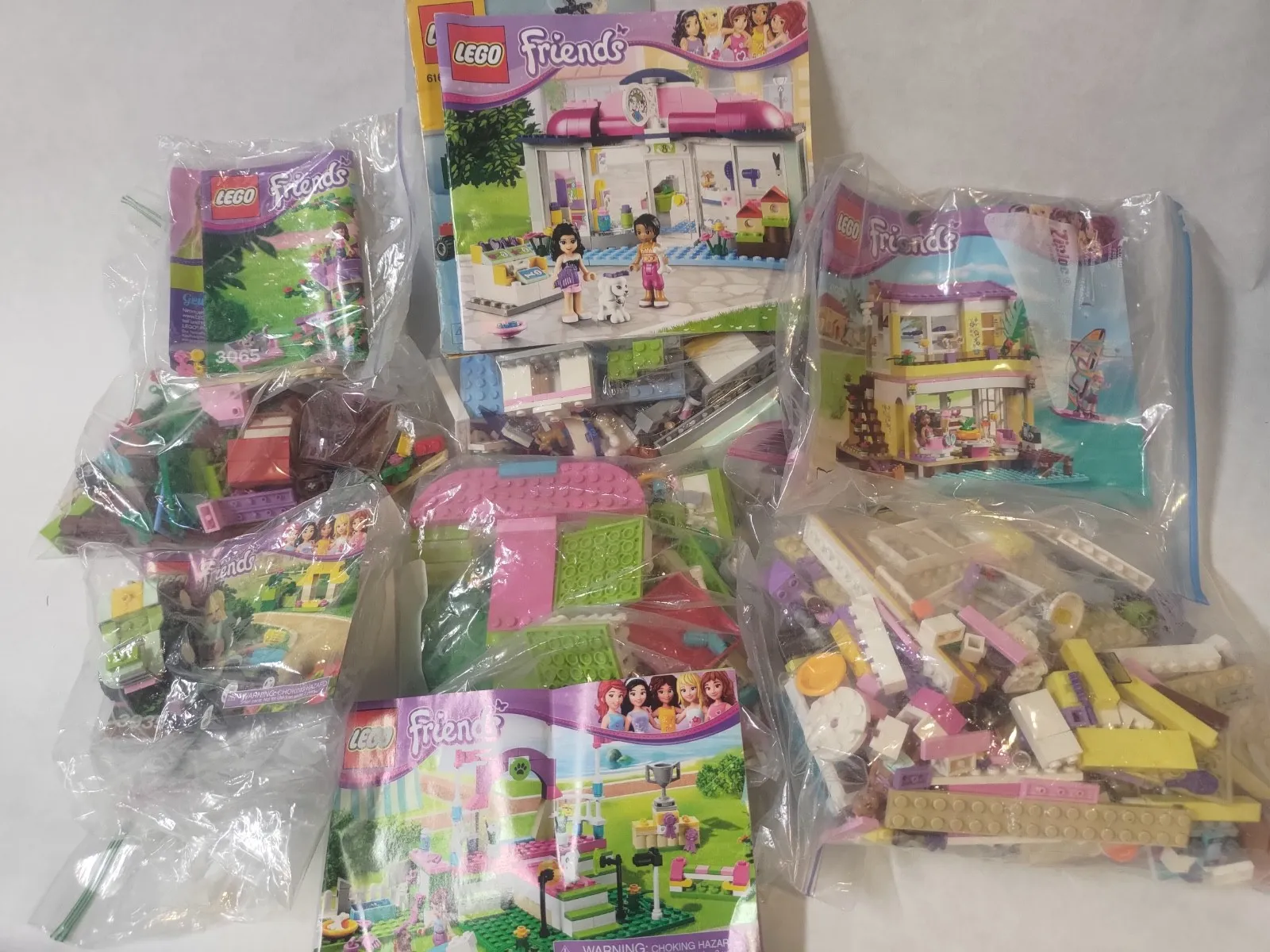 LEGO Friends Lot 5 Sets w/ Manuals 3935 3942 3065 41037 41007, Used, Read Desc.
