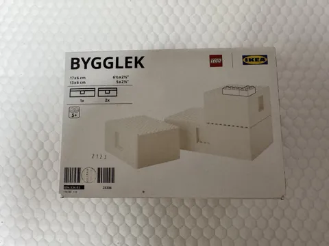 IKEA Exclusive BYGGLEK LEGO Set of 3 Small Boxes Lids Retired Original Box 23336