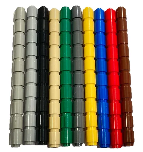 LEGO Bulk Lot of 100 Multicolor Brick Round 1x1  Cylinder Part No. 3062b Gray…