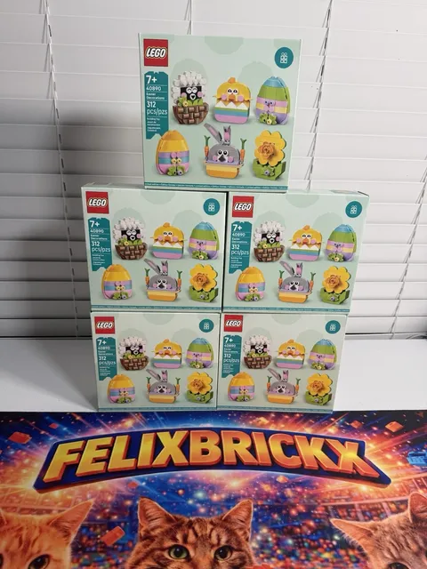 Lego Easter Decorations GWP lot Of 5 New And Sealed!