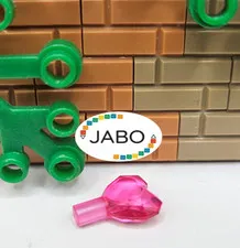 (S12 / 18 / 2) LEGO 15745 Rock 1x1 Jewel Heart Jewel Heart Trans Pink