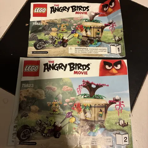 Lego 75823 ANGRY BIRDS Movie Island Egg Heist Instruction Manuals 1 & 2 ONLY
