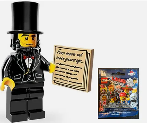 SEALED LEGO The Movie Series 1 Collectible Minifigures 71004 Abraham Lincoln NEW