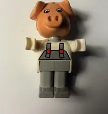 LEGO : FABULAND figure ~ Patricia Piglet Pig from Small Bakery / 3796 ( fab11g )