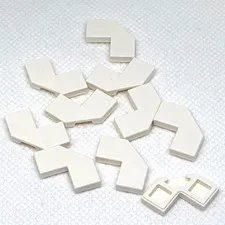 LEGO Parts - White Tile, Modified Facet 2 x 2 - No 27263 - QTY 10