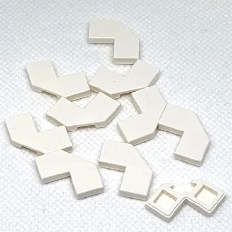 LEGO Parts - White Tile, Modified Facet 2 x 2 - No 27263 - QTY 10