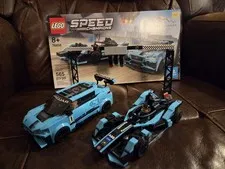 99.9% 76898 LEGO SPEED CHAMPIONS: Form-E Jaguar Racing Champions Manuals AND Box