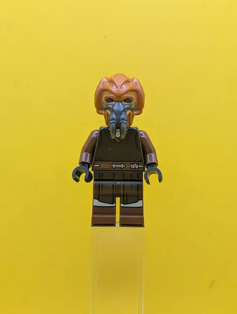 Plo Koon sw1414 Dark Brown Robe, Tan Shirt, Printed Legs Star Wars Lego Minifigu