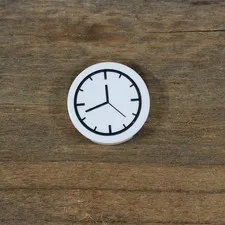 LEGO White Tile Round 2 x 2 with Clock Pattern 4150px1 Qty 1