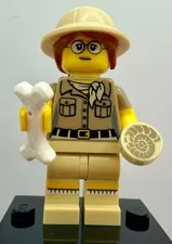 LEGO (71008) CMF Series 13 Paleontologist Minifigure col13-6 Complete Dinosaur
