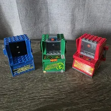LEGO NINJAGO Arcade Pod Lot Of 3 Jay Lloyd Kai Blue Green Red
