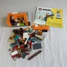 LEGO 21178 Minecraft-Fox Lodge- Incomplete instructions torn- Mixed Legos Too