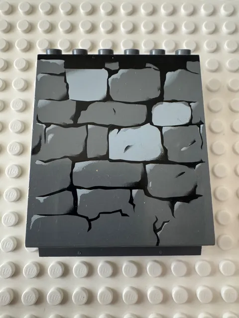 LEGO Panel 4 x 6 x 6 Sloped with Stone Wall Pattern 30156pb02