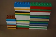 Lot of 50 pcs Lego Duplo 2 x 4, 2 x 6, 2 x 8 Flat Bricks Lot A