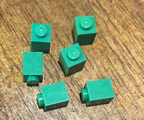 LEGO 1x1 Brick Part 3005 Lot 6 Green