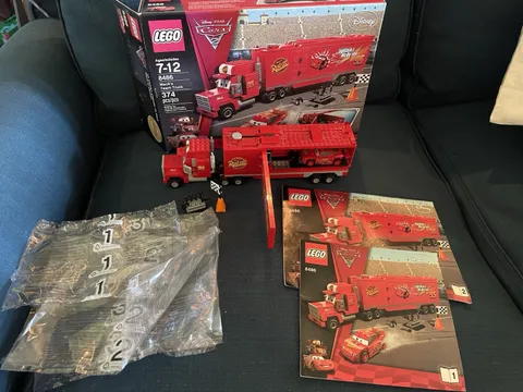 Lego Cars Mack's Team Truck 8486 With Lightning McQueen 100% Complete With Box