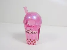 LEGO Trans Pink Printed Boba Cup Costume Lid Straw Minifig I12