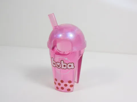 LEGO Trans Pink Printed Boba Cup Costume Lid Straw Minifig I12