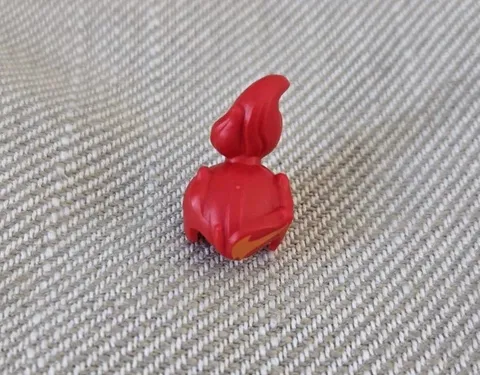 LEGO - Minifig, Hair Ponytail High W Orange Flame Pattern Monkie Kid Red Son