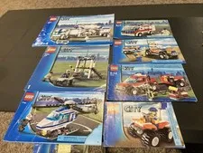 Lego City 7736 7890 7737 7942 7741 7743 (1-4) Police Manuals Only Lot 0010