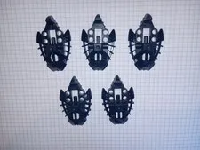 5 Bionicle Lego Part 53549 Foot Feet Dark Blue Toa Inika Elliptical WYSIWYG IRL