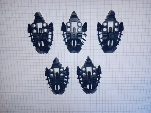 5 Bionicle Lego Part 53549 Foot Feet Dark Blue Toa Inika Elliptical WYSIWYG IRL