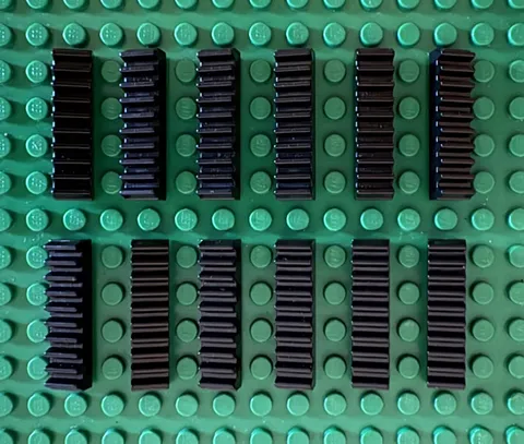 LEGO  12-piece Technic Black Gear Rack 1x4 FREE SHIPPING