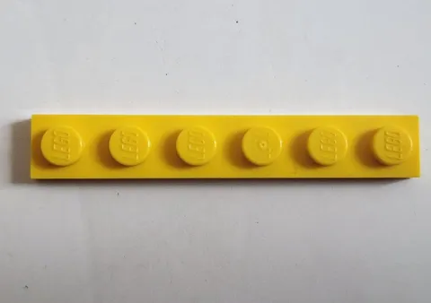 LEGO Parts Yellow Plate 1 x 6 No 3666