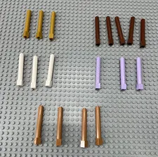 Lego Lot of 18 Brick Pillars Supports 1 x 1 x 6 Round with Square Base (43888)