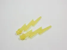 LEGO Lot of 2 Trans Yellow Lightning Bolts Weapon Minifig Q7