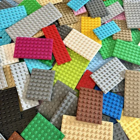 Lego Bulk Plates 100 Pc Lot Random Baseplates 4x6 4x8 4x10 6x6 6x8 6x10 8x8 8x10