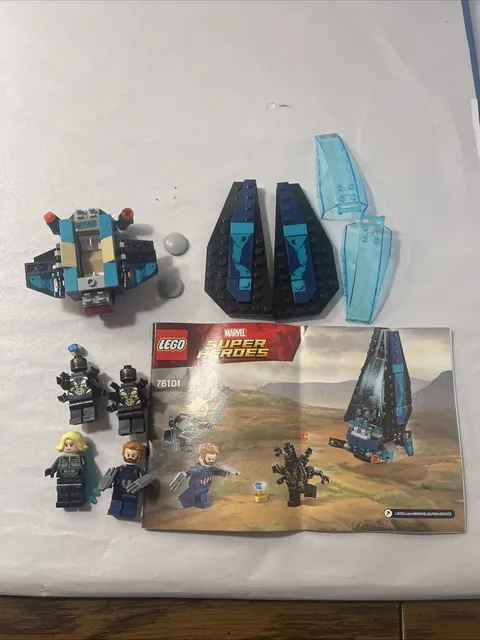 LEGO Marvel: Outrider Dropship Attack 76101 w/ Mini-Figs & Instructions As-Is