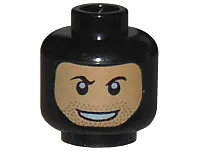 LEGO Minifigure, Head Balaclava with Nougat Face, Black Eyebrows, Stu 3626pb0664