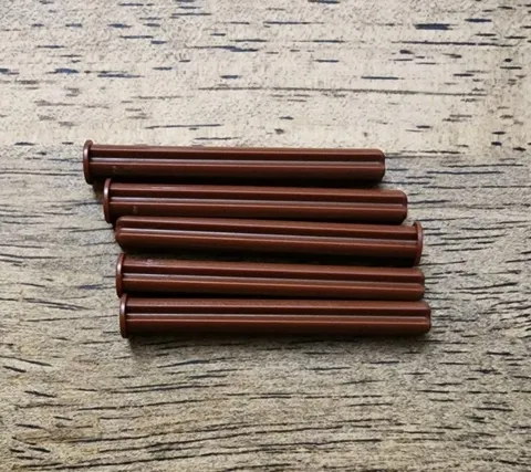 LEGO Reddish Brown Technic, Axle 5L with Stop. QTY 5. Part No. 15462