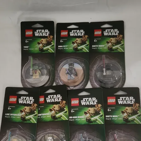 LEGO Star Wars Magnet Minifigure Lot Yoda Boba Fett Vader Luke Stormtrooper