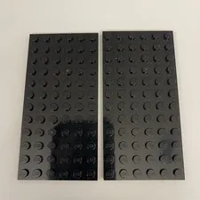 Lego 3028 Black Replacement Parts Pieces Lot of 2