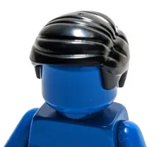 Lego - Minifigure Hair - Black, Side Part, Short