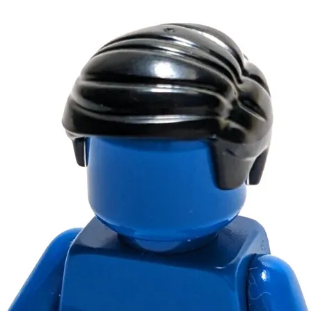 Lego - Minifigure Hair - Black, Side Part, Short