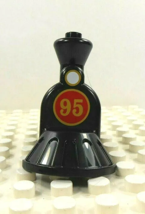Lego Duplo Item Train Smokestack w/ cow catcher No 95 black